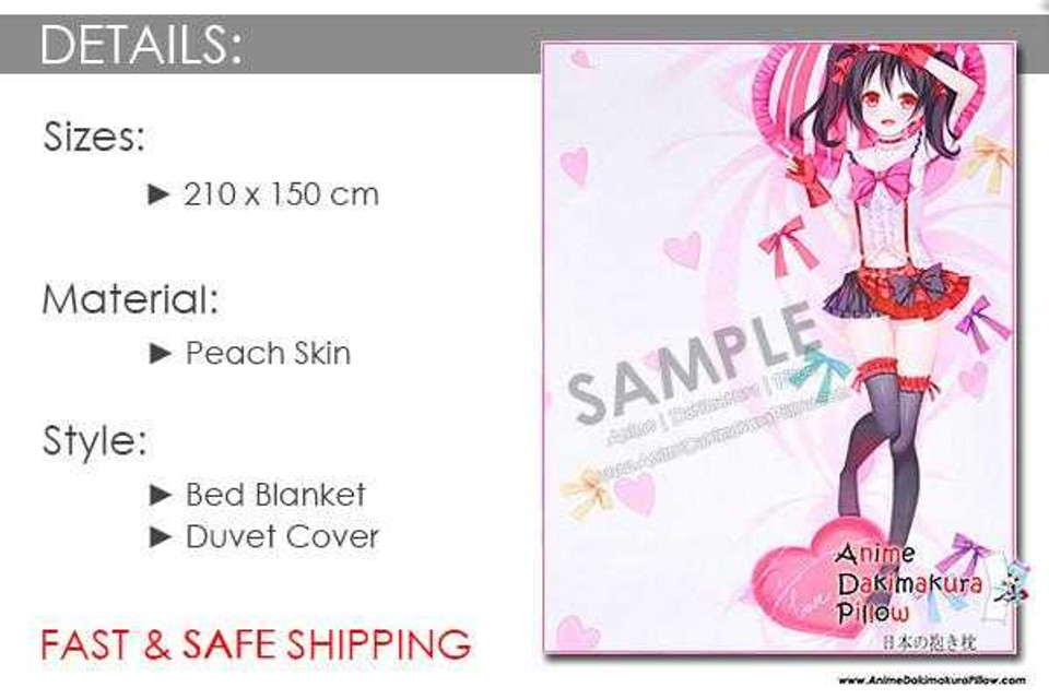 New Ayase Eli - Love Live Japanese Anime Bed Blanket or Duvet Cover GZFONG369 Anime Dakimakura Pillow Shop