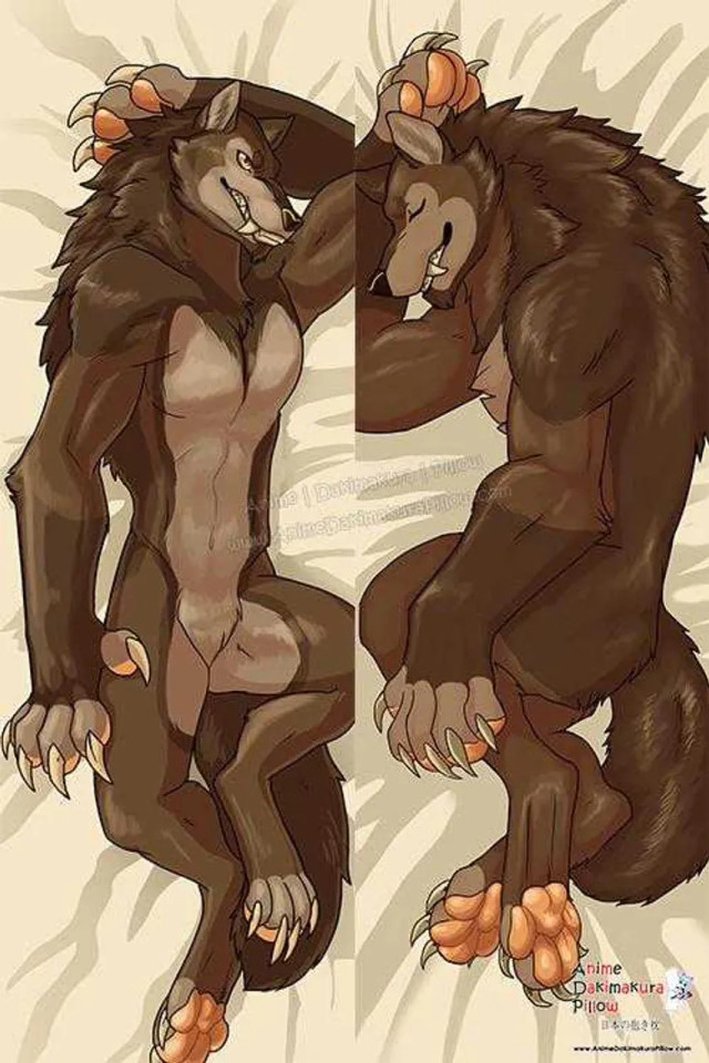 New Werewolf Male Anime Dakimakura Japanese Pillow Cover Custom Designer InkFang ADC284