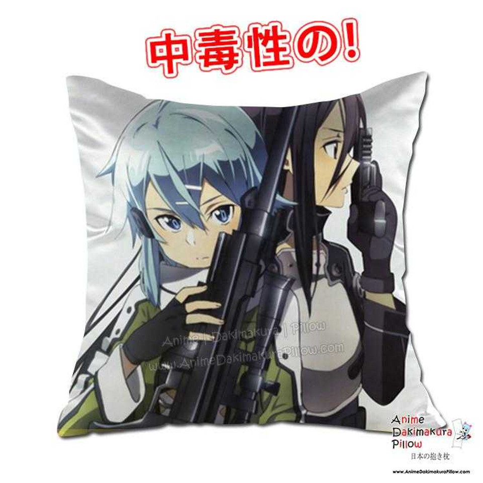 New Sword Art SOA 40x40cm Square Anime Dakimakura Throw Pillow Cover GZFONG417 Anime Dakimakura Pillow Shop