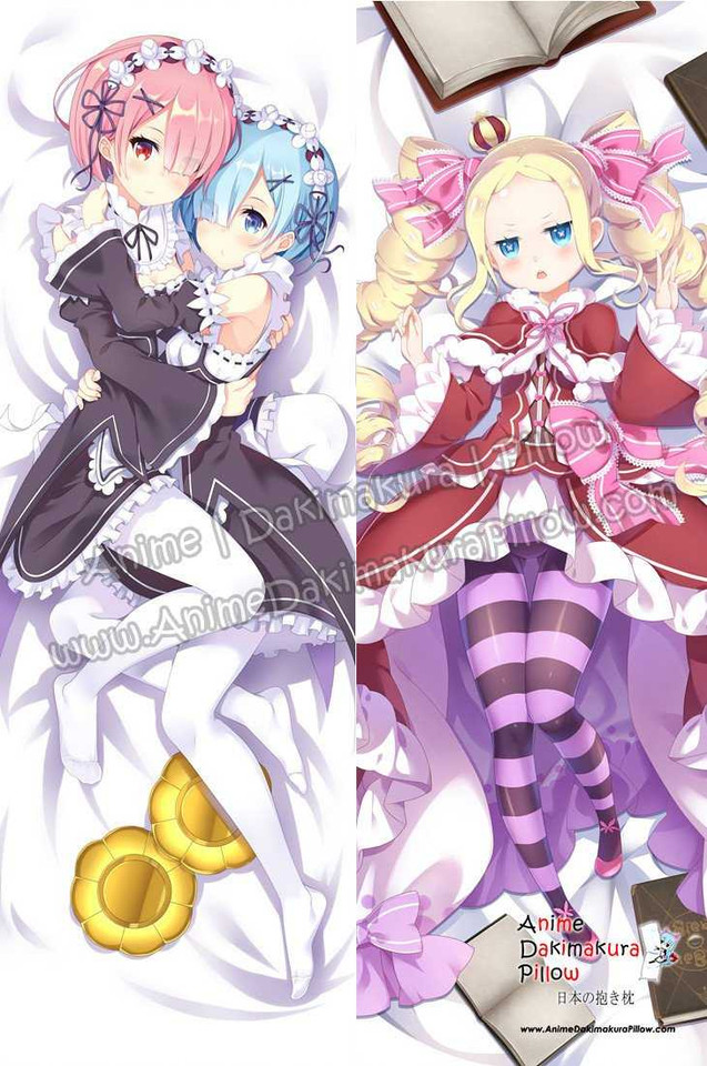 New Beatrice - Re Zero Rem and Ram - Re Zero Anime Dakimakura Japanese Hugging Body Pillow Cover ADP-16219B ADP-16218B Anime Dakimakura Pillow Shop
