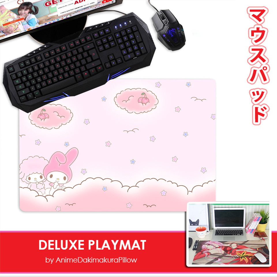 My Melody and Sweet Piano Clouds - Gaming Deluxe Playmat Custom Designer Cherrymoya ADC1059