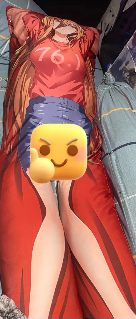 Customer photo of a 2-Legs dakimakura with split legs