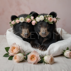 BIB007  Two Baby Bears Wrapped up in a Comforter