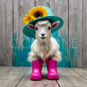 GRB0002 "Hazel" Goat in Rain Boots