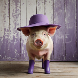 PRB001 "Penelope" Pig in Rain Boots