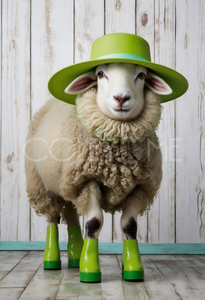 SRB002  "Fleece" Sheep in Rain Boots