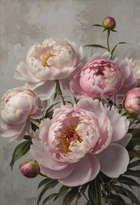 PEO002 Lovely Close Up Picture of Peony  Flowers