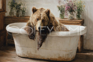 BIT020 "Grizzly" Bear Chillin' in Tub