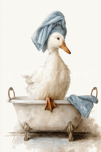 DUCKT001  "Bubbles" Duck Chillin' in Tub