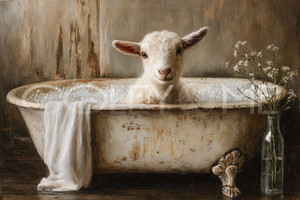 GOATT001 "Stella" Goat Chillin' in Tub