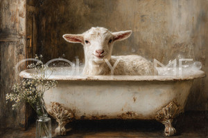 GOATT005 "Ruby" Goat Chillin' in Tub