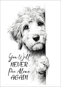 DPOOP004 "Mollie" Doodle You Will Never Pee Alone Again