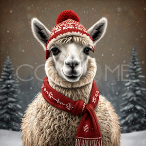 LLAMC003 "Paisley" Winter Llama