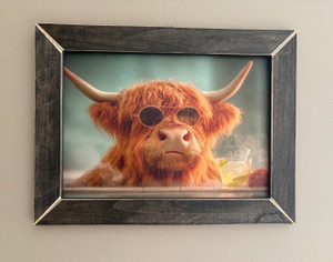 HC012 "Rusty" Miniature Highland Cow Chillin' On Beach