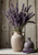 LAV020  Lovely Picture of Lavender Flowers in a Vase Jar