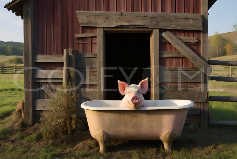 PIT003  "Albert" Pig Chillin' Tub by Barn