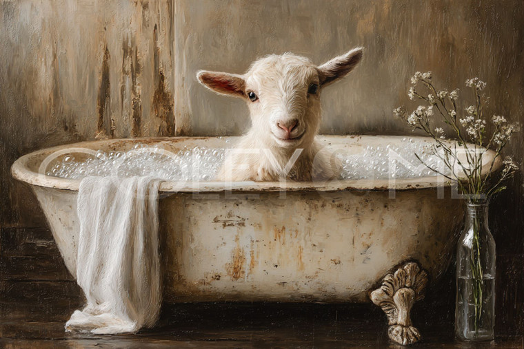 GOATT001 "Stella" Goat Chillin' in Tub