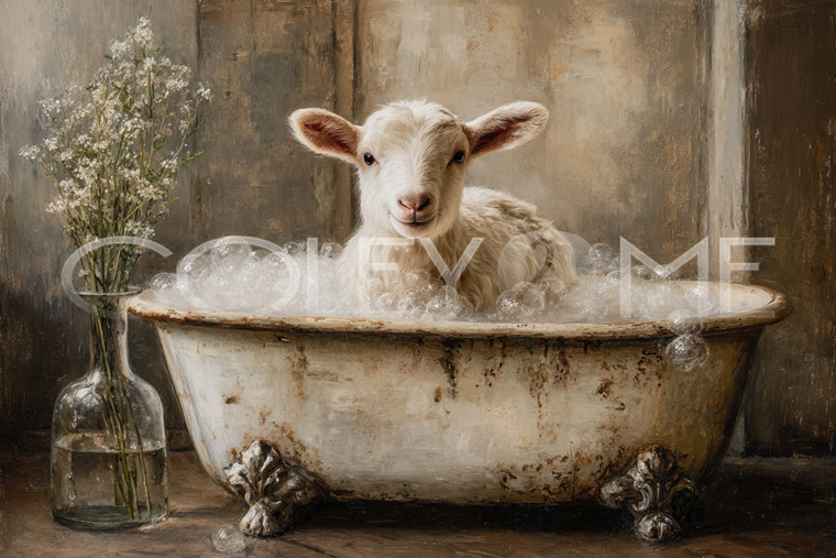 GOATT002 "Vanilla" Goat Chillin' in Tub