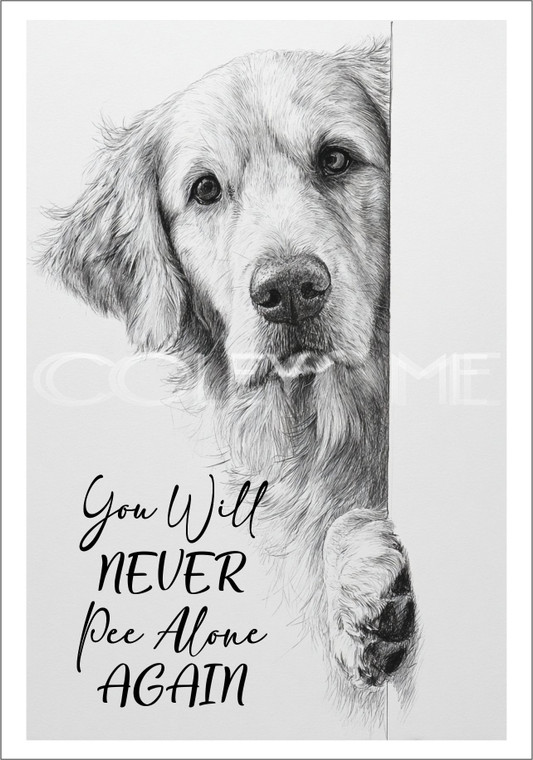 DPOOP003 "Sadie" Golden Retriever You Will Never Pee Alone Again