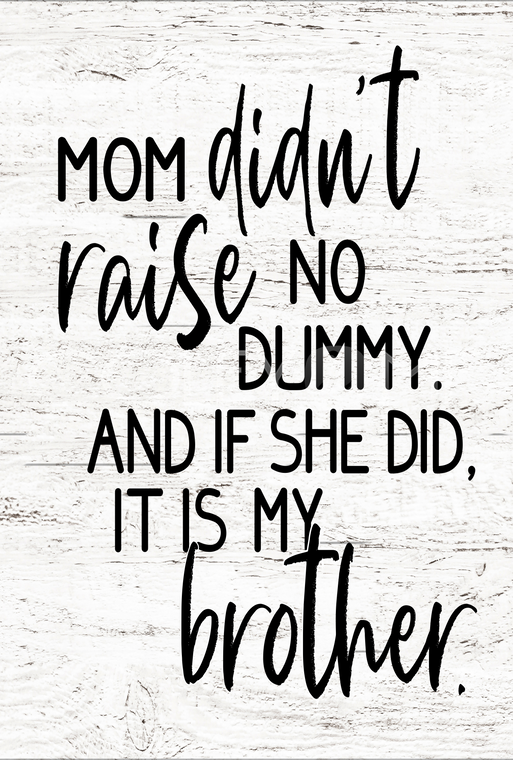 SAY034 Mom Didn't Raise No Dummy-Brother