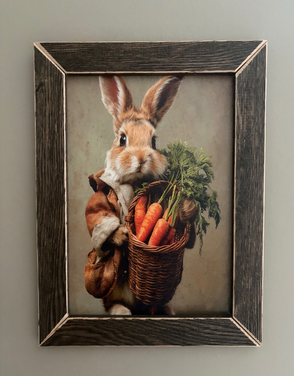 RAB004 "Copper" Rabbit Carrying A Full Bag Of Carrots