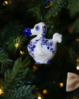 Kerstornament De Blauwe Dodo - Keramiek - 8 cm