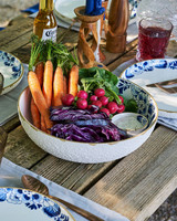 Saladeschaal Blauw Bloesem - Porselein - 30 cm Saladeschaal Blauw Bloesem - Porselein - 30 cm