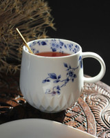 Mug Blauw Vouw - Porcelain - 120 ml - 350 ml