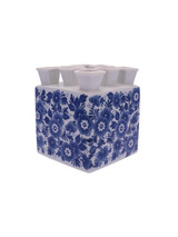 Vierkante tulpenvaas (15 cm) met bloemmotief Vierkante tulpenvaas (15 cm) met bloemmotief