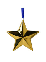 Kerstornament - Kerstster - Goud - Keramiek - 8 cm Kerstornament - Kerstster - Goud - Keramiek - 8 cm