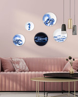 Wandbord Zeepaardje - Keramiek - 16 cm