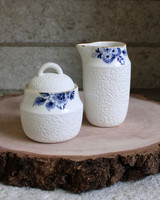 Blauw Bloesem Suikerpotje