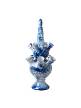 Tulpenvaas Bubble Blue - 2-delig - Handgeschilderd - 57 cm