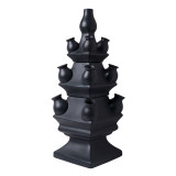 Tulpenvaas 3-delig - Zwart - Keramiek - 30 cm