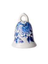 Decoratiebeeld Bel - Bloemmotief - Handgeschilderd - 7 cm