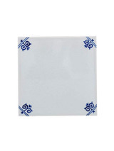 Tegel Hoekornament - Handgeschilderd - 13 cm