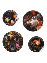 Set van 4 wandborden met Veluwse dieren  Set van 4 wandborden met Veluwse dieren