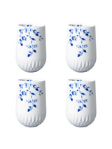 Cappuccinomok Blauw Vouw - Porselein - 350 ml - 4 stuks Cappuccinomok Blauw Vouw - Porselein - 350 ml - 4 stuks