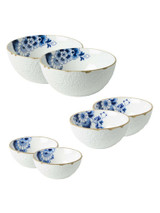 Kommenset Blauw Bloesem - Porselein - set van 6