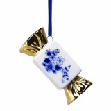 Kerstornament toffee goud - Keramiek - 7,5 cm