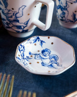 Theezakhouder Kerstengel - Porselein - 9 cm