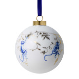 Kerstbal aapjes in Delfts blauw Kerstbal aapjes in Delfts blauw