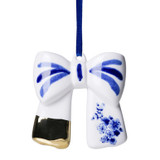 Christmas ornament bow gold - Ceramic - 7,5 cm
