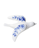 Wandvogel 4 - Keramiek - Delfts blauw - 16 cm