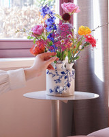 Tulpenvaas cilinder - Orchidee - Keramiek - 16 cm