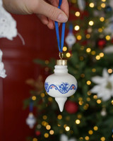 Christmas Ornament Round - Vintage - Ceramic - 9 cm