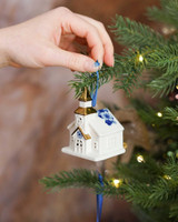 Christmas Ornament Church - Ceramic - 8 cm