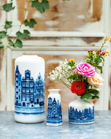 Vaas Rond - Huisjes - Keramiek - 12 cm