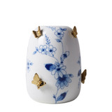 Vaas Rond 3D Vlinders - Vlindergoud van Heinen Delfts Blauw