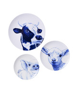 Wandborden set Boerderijdieren - Keramiek - Set van 3